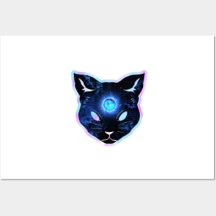 Prismatic iridescent cat - ESP Posters and Art